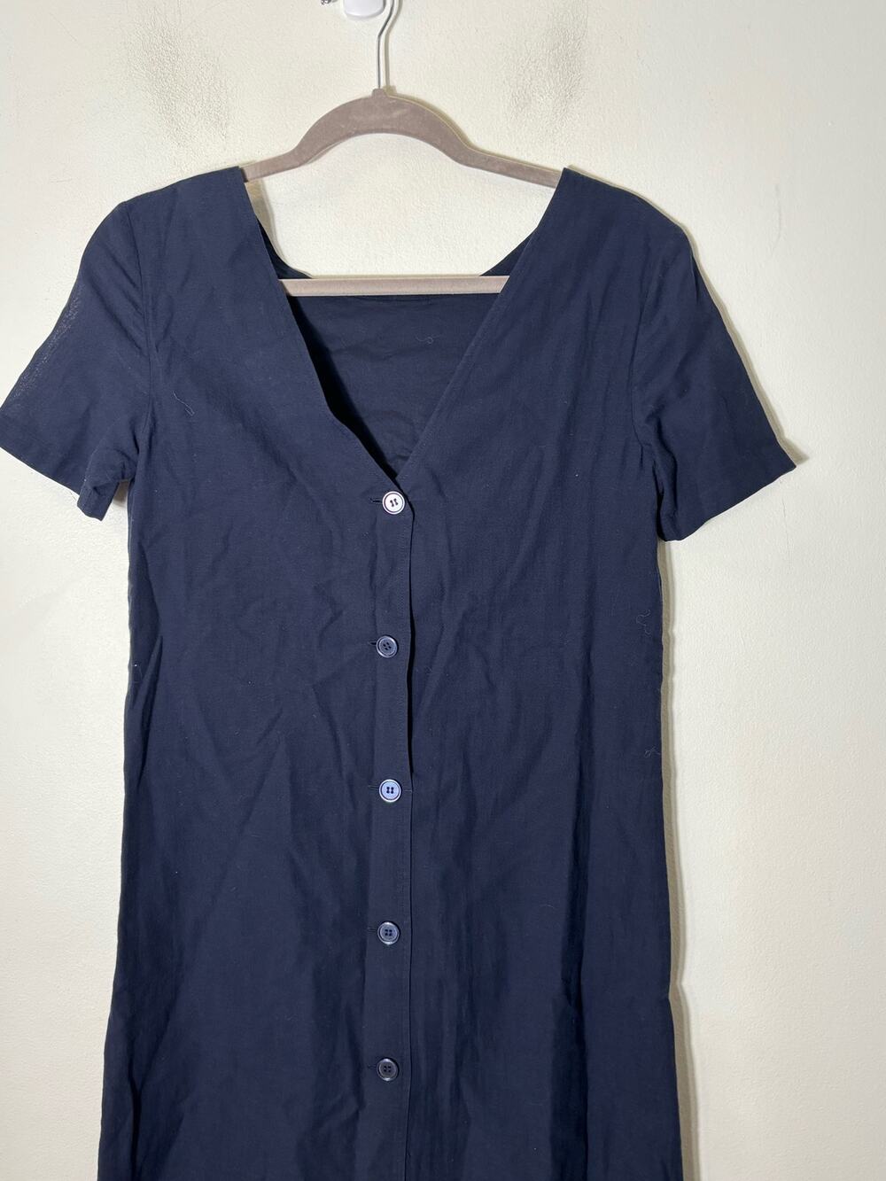 Theory Navy Crew Neck Mini Dress Sz 0
